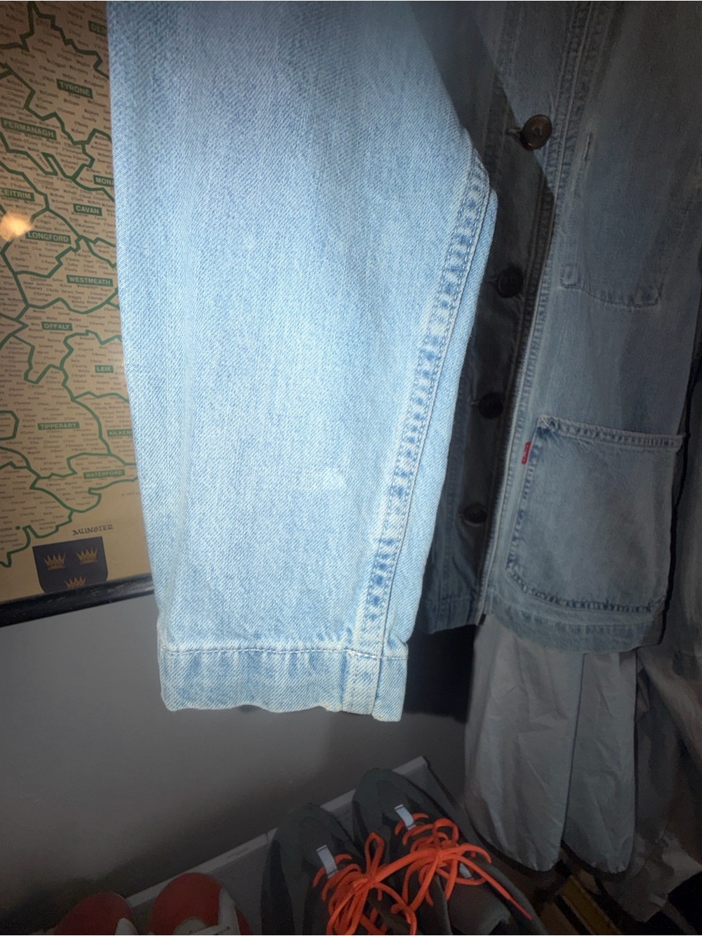 Vintage Levi Light Blue Denim Chore Jacket for Women RARE - Picture 7 of 9